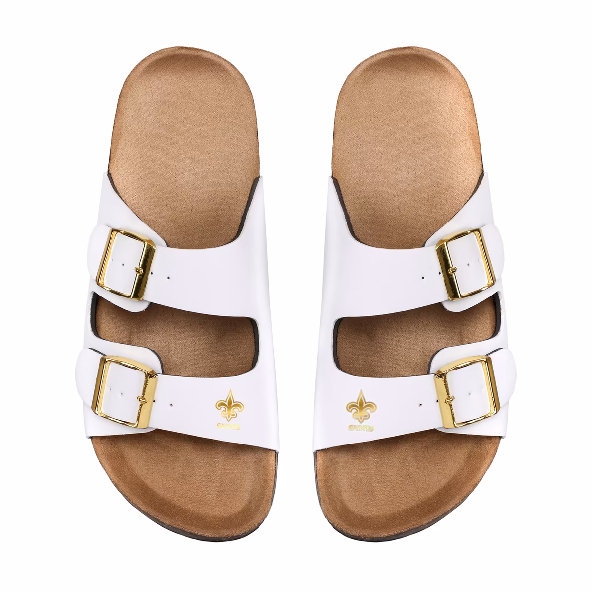 Women's FOCO New Orleans Saints Double-Buckle Sandals 1 Women's FOCO New Orleans Saints Double-Buckle Sandals