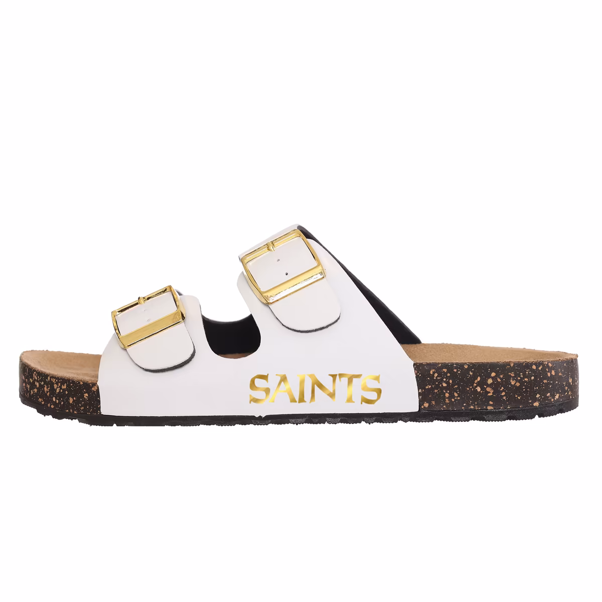 Women's FOCO New Orleans Saints Double-Buckle Sandals 3 Women's FOCO New Orleans Saints Double-Buckle Sandals