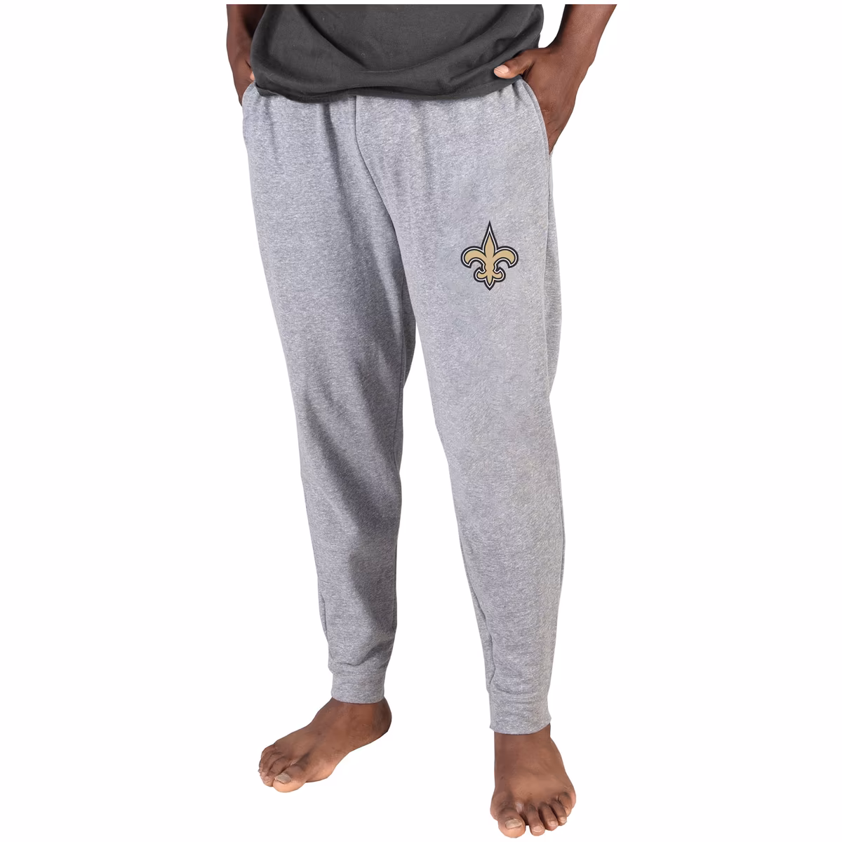 Men's Concepts Sport Gray New Orleans Saints Lightweight Jogger Sleep Pants 9 Men's Concepts Sport Gray New Orleans Saints Lightweight Jogger Sleep Pants