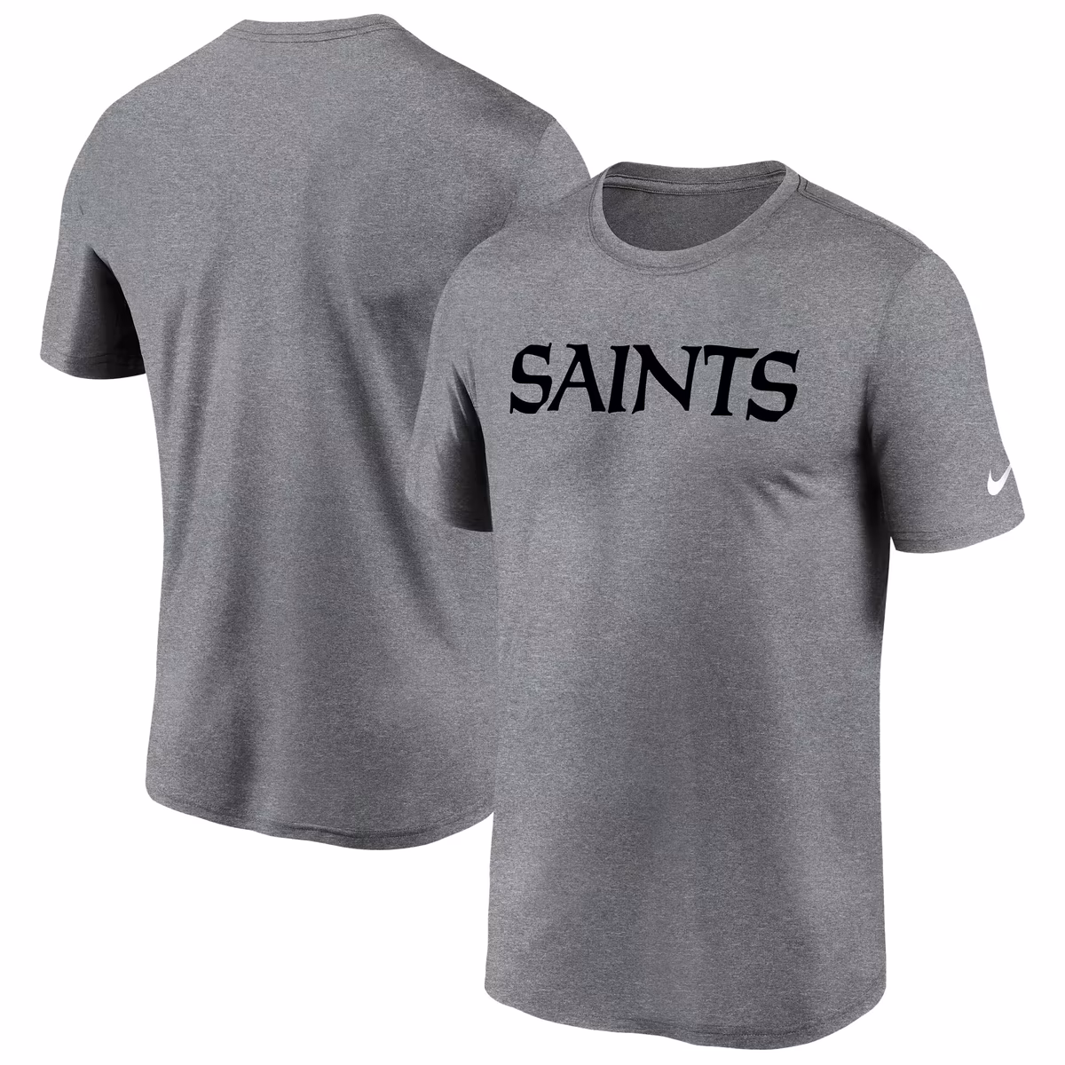 Men's Nike Heather Gray New Orleans Saints Legend Wordmark T-Shirt 2 Men's Nike Heather Gray New Orleans Saints Legend Wordmark T-Shirt