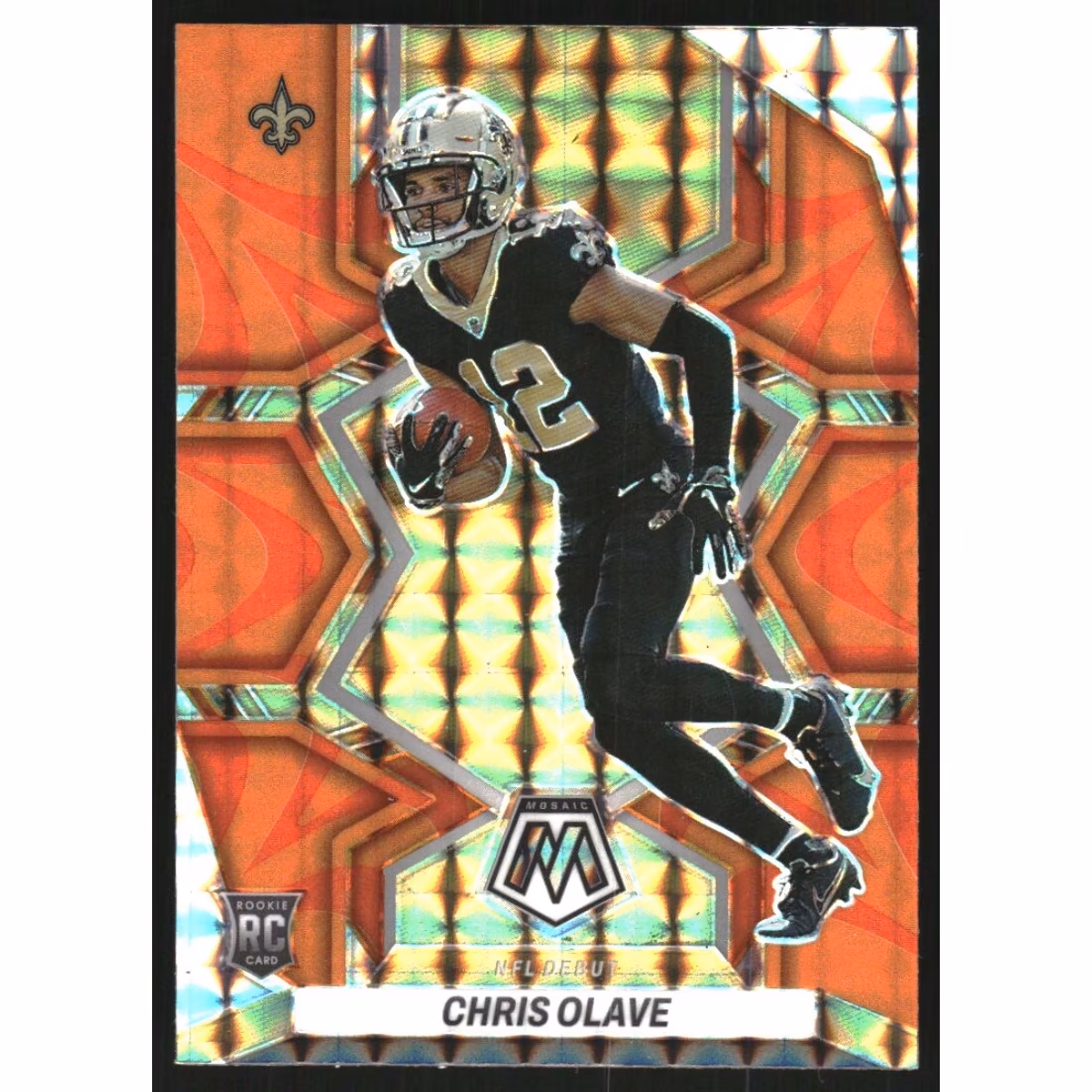 2022 Panini Mosaic Mosaic Reactive Orange #277 Chris Olave DEB