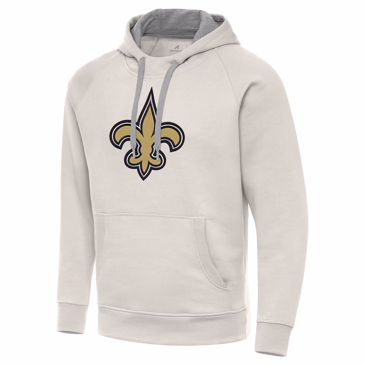 Men's Antigua Cream New Orleans Saints Victory Raglan Pullover Hoodie 13 Men's Antigua Cream New Orleans Saints Victory Raglan Pullover Hoodie