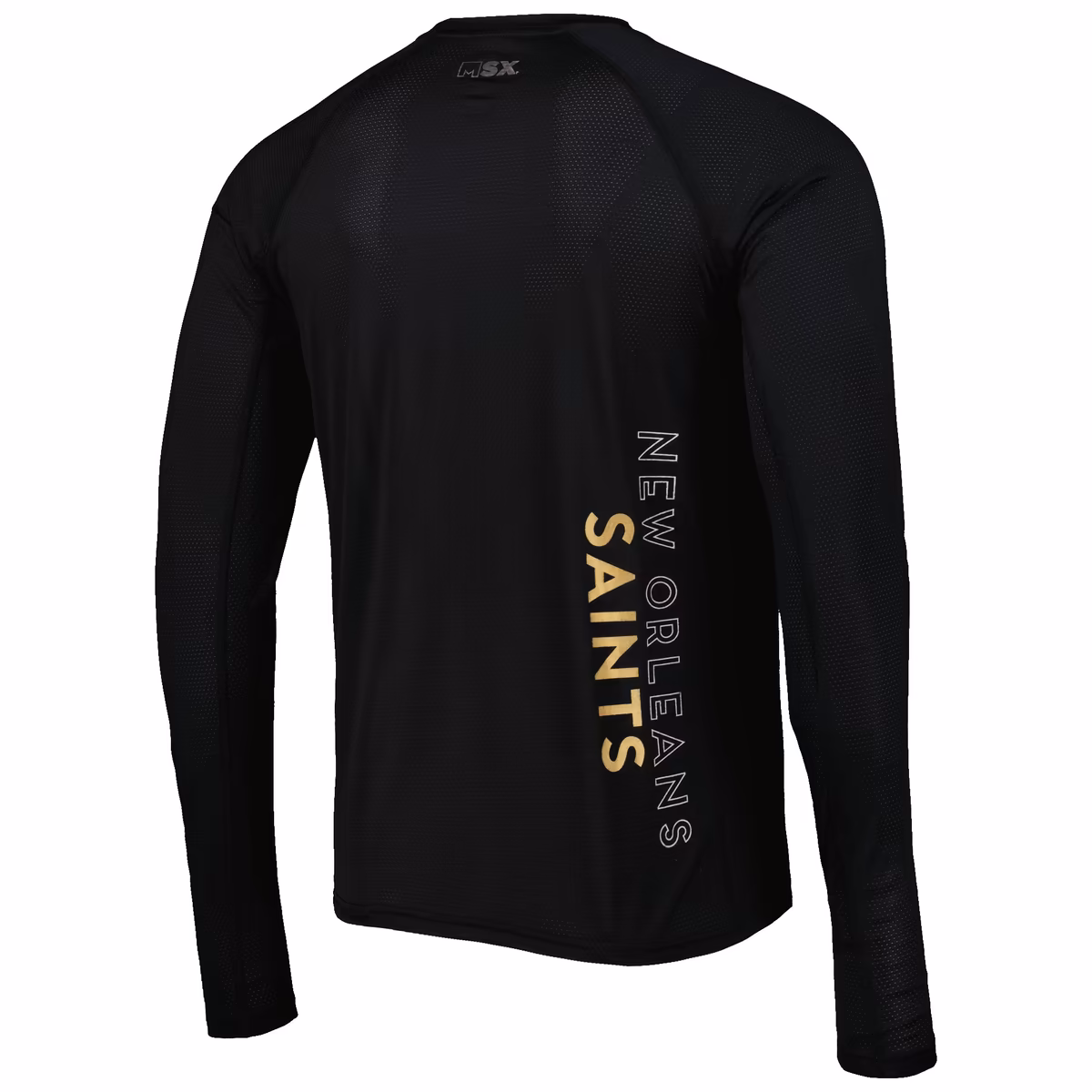 Men's MSX by Michael Strahan Black New Orleans Saints Interval Long Sleeve Raglan T-Shirt 4 Men's MSX by Michael Strahan Black New Orleans Saints Interval Long Sleeve Raglan T-Shirt