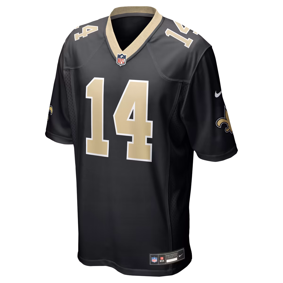 Men's Nike Devaughn Vele Black New Orleans Saints Team Game Jersey 3 Men's Nike Devaughn Vele Black New Orleans Saints Team Game Jersey
