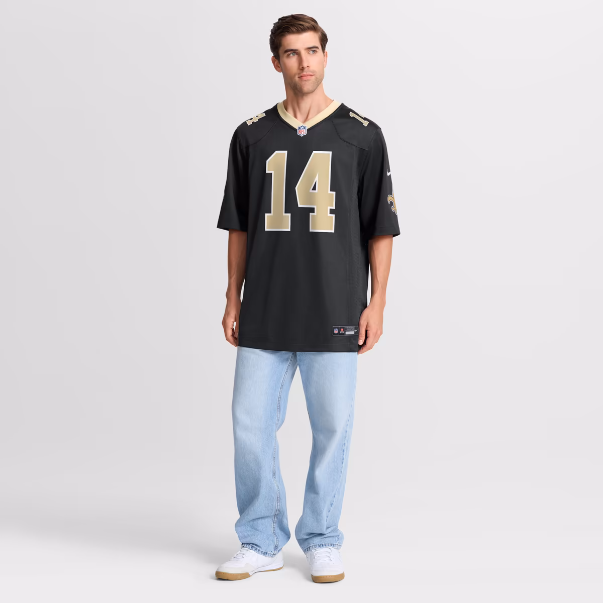 Men's Nike Devaughn Vele Black New Orleans Saints Team Game Jersey 8 Men's Nike Devaughn Vele Black New Orleans Saints Team Game Jersey