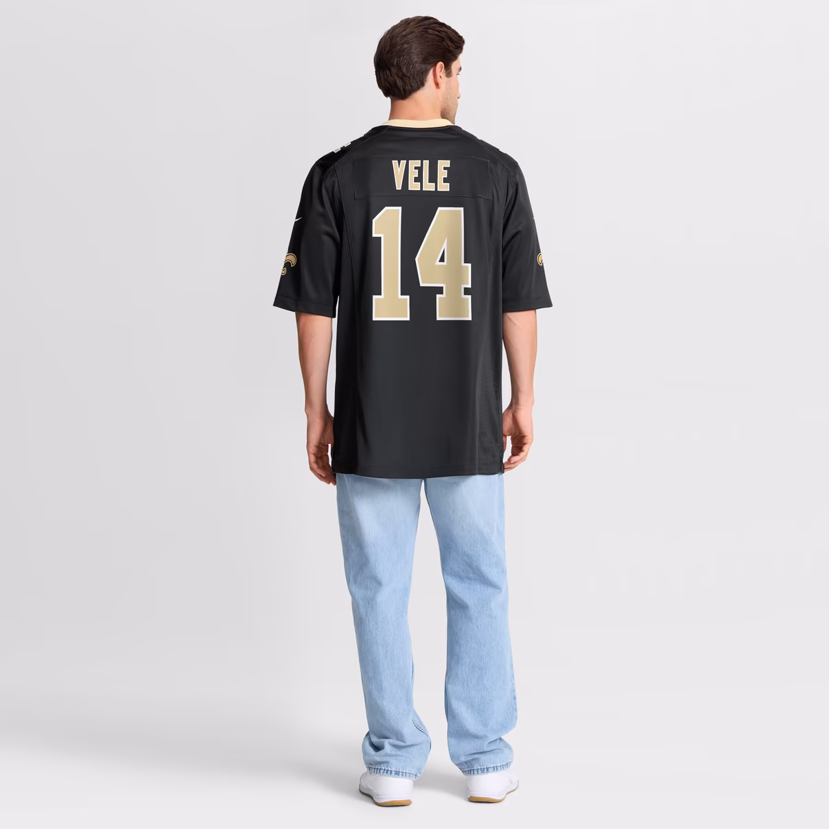 Men's Nike Devaughn Vele Black New Orleans Saints Team Game Jersey 9 Men's Nike Devaughn Vele Black New Orleans Saints Team Game Jersey