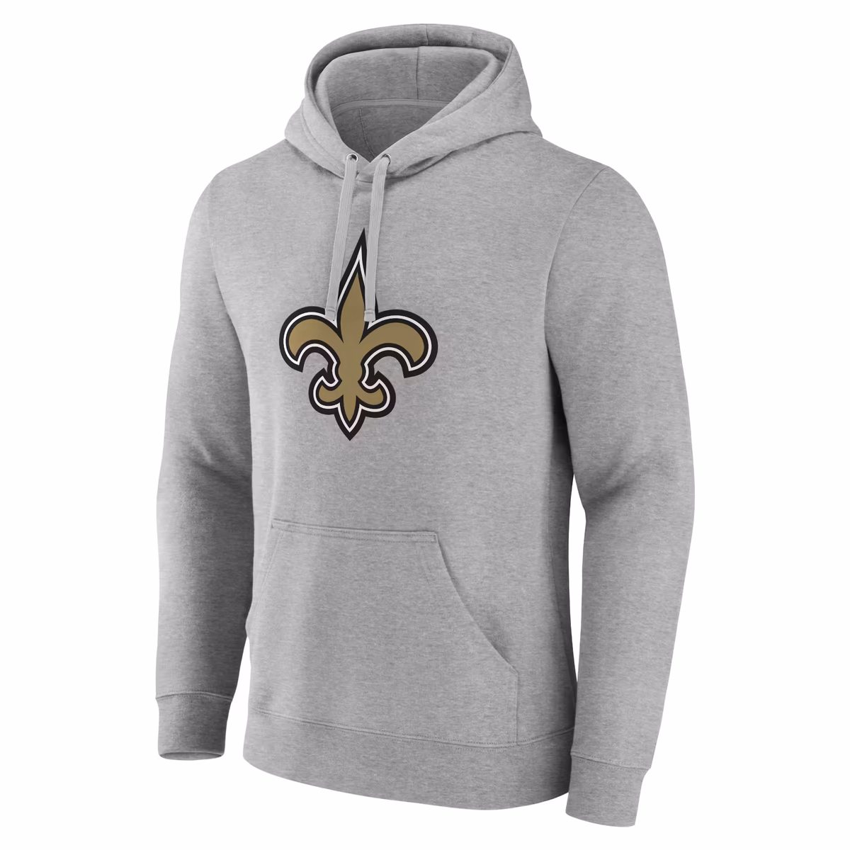 Men's Heather Gray New Orleans Saints Primary Team Logo Fitted Pullover Hoodie 3 Men's Heather Gray New Orleans Saints Primary Team Logo Fitted Pullover Hoodie