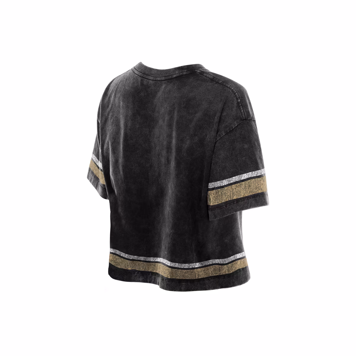 Women's New Era Black New Orleans Saints Lifestyle Mineral Wash Boxy Cropped T-Shirt 5 Women's New Era Black New Orleans Saints Lifestyle Mineral Wash Boxy Cropped T-Shirt