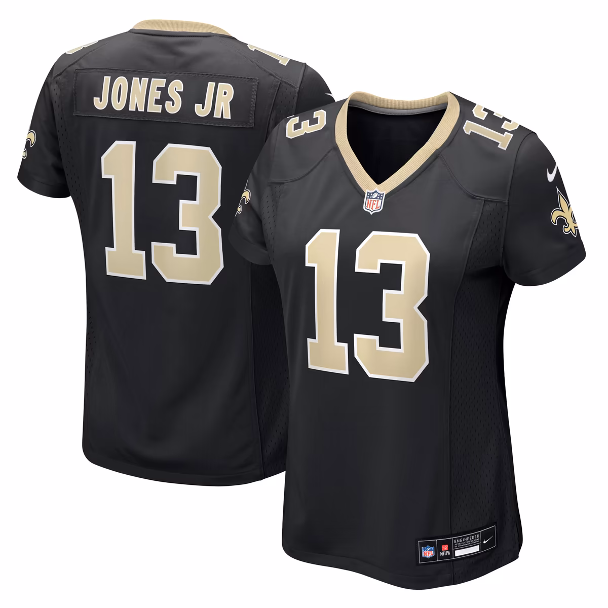 Women's Nike Velus Jones Jr. Black New Orleans Saints Team Game Jersey 2 Women's Nike Velus Jones Jr. Black New Orleans Saints Team Game Jersey