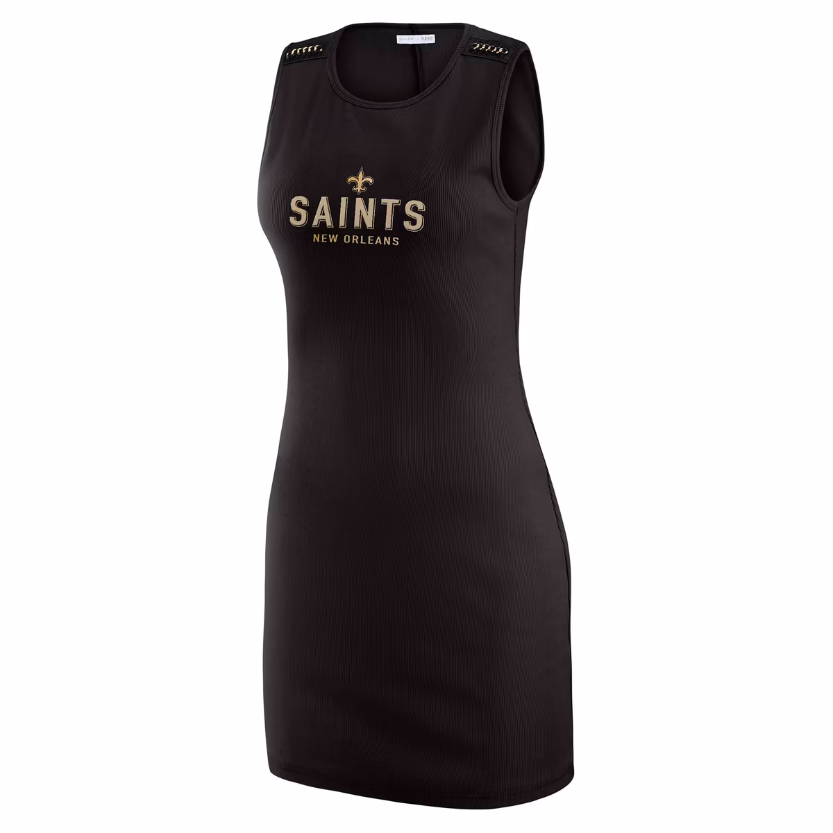 Women's WEAR by Erin Andrews x Gracie Hunt Black New Orleans Saints Ribbed Tank Dress 3 Women's WEAR by Erin Andrews x Gracie Hunt Black New Orleans Saints Ribbed Tank Dress