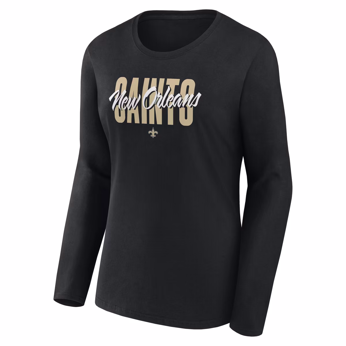 Women's Fanatics Black New Orleans Saints Long Sleeve Scoop Neck T-Shirt 3 Women's Fanatics Black New Orleans Saints Long Sleeve Scoop Neck T-Shirt