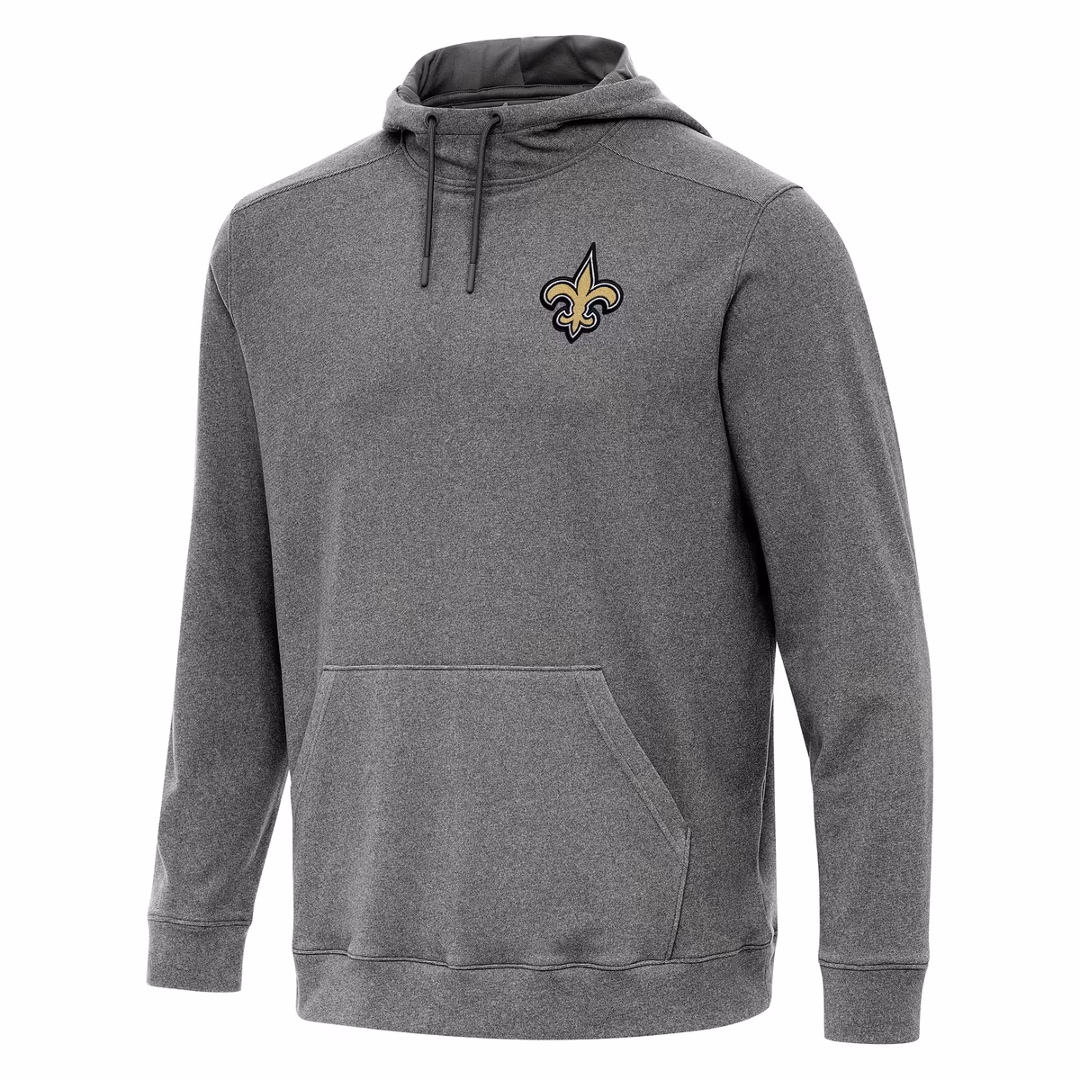 Men's Antigua Heather Black New Orleans Saints Cloud Pullover Hoodie 9 Men's Antigua Heather Black New Orleans Saints Cloud Pullover Hoodie