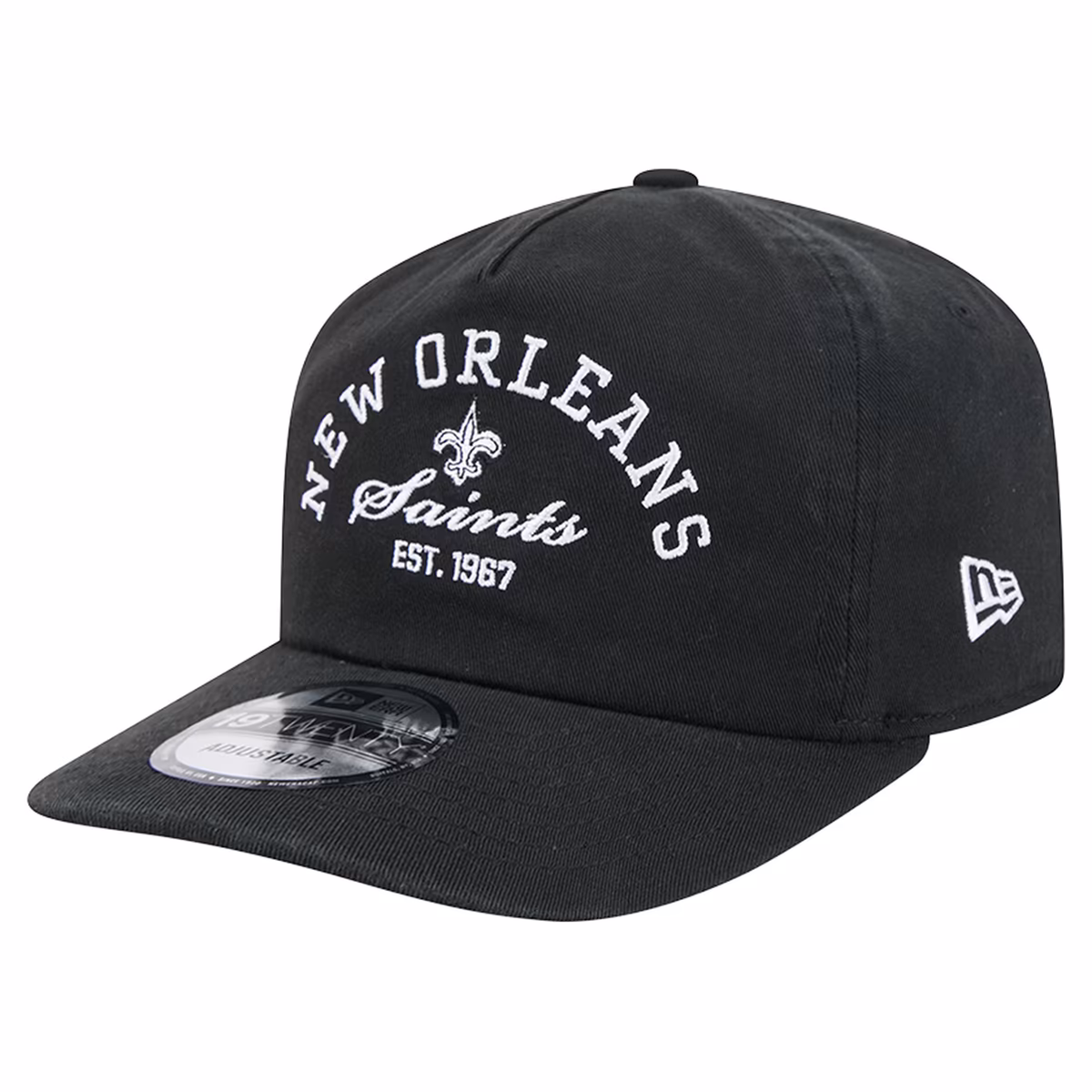 Men's New Era Black New Orleans Saints Stacked 19TWENTY Adjustable Hat 2 Men's New Era Black New Orleans Saints Stacked 19TWENTY Adjustable Hat