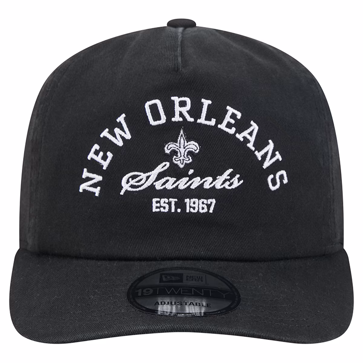 Men's New Era Black New Orleans Saints Stacked 19TWENTY Adjustable Hat 3 Men's New Era Black New Orleans Saints Stacked 19TWENTY Adjustable Hat