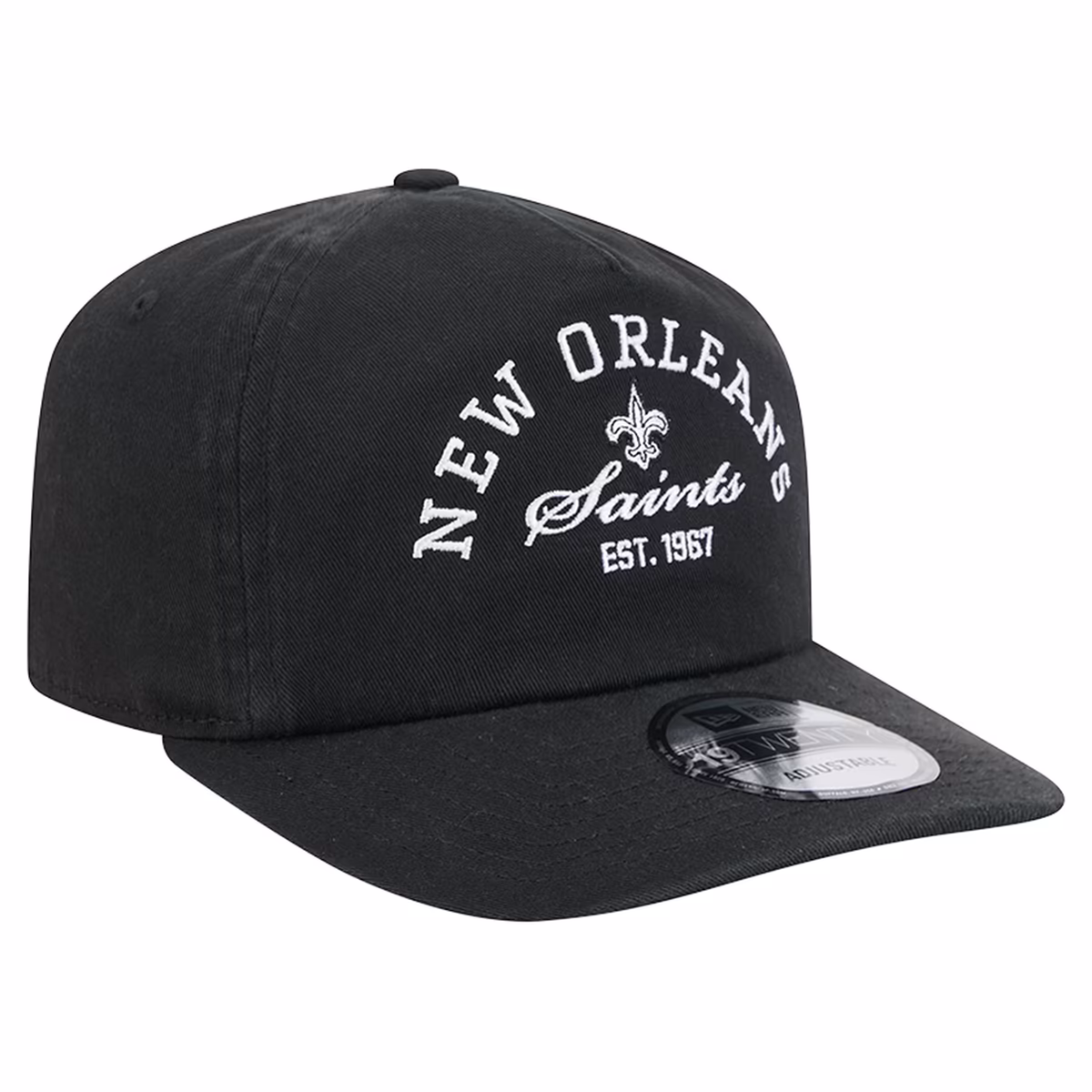 Men's New Era Black New Orleans Saints Stacked 19TWENTY Adjustable Hat 4 Men's New Era Black New Orleans Saints Stacked 19TWENTY Adjustable Hat