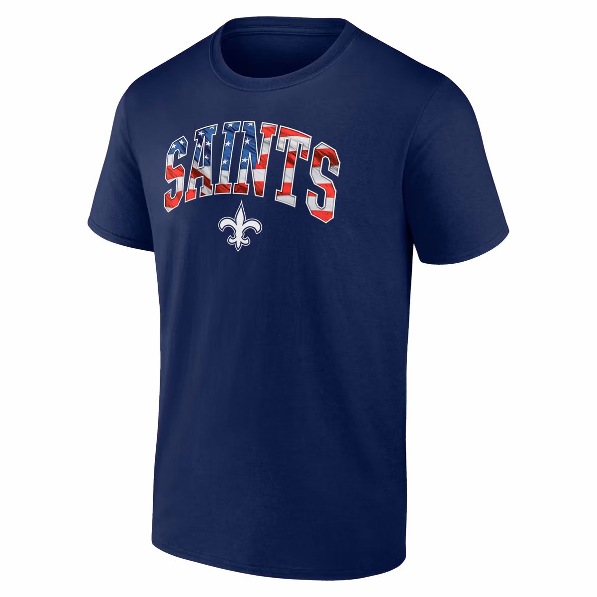 Men's Navy New Orleans Saints Banner Wave Logo T-Shirt 3 Men's Navy New Orleans Saints Banner Wave Logo T-Shirt