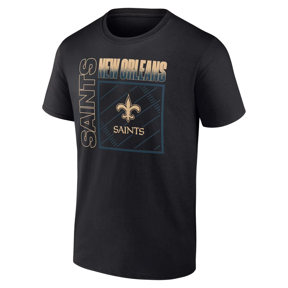 Men's Black New Orleans Saints Big & Tall Home Field Pop Personalized Name & Number T-Shirt 3 Men's Black New Orleans Saints Big & Tall Home Field Pop Personalized Name & Number T-Shirt