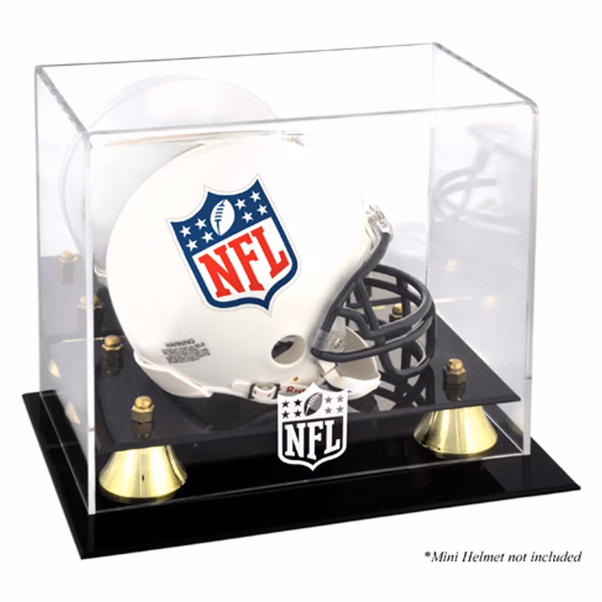 NFL Shield Golden Classic Mini Helmet Display Case