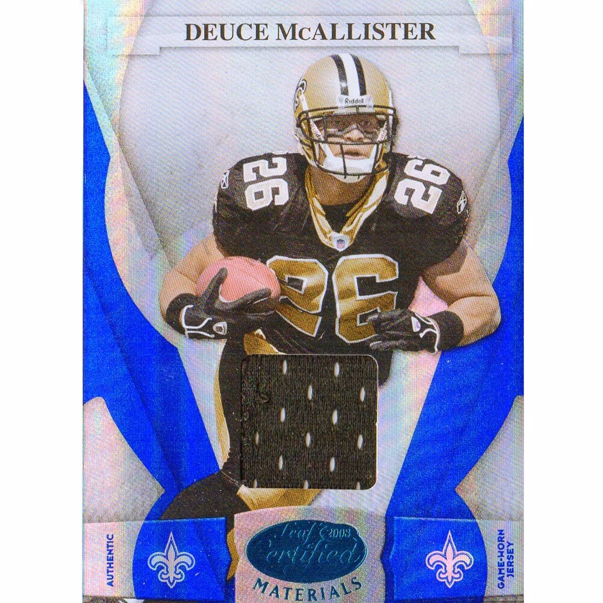 2008 Leaf Certified Materials Mirror Blue Materials #88 Deuce McAllister 13 2008 Leaf Certified Materials Mirror Blue Materials #88 Deuce McAllister