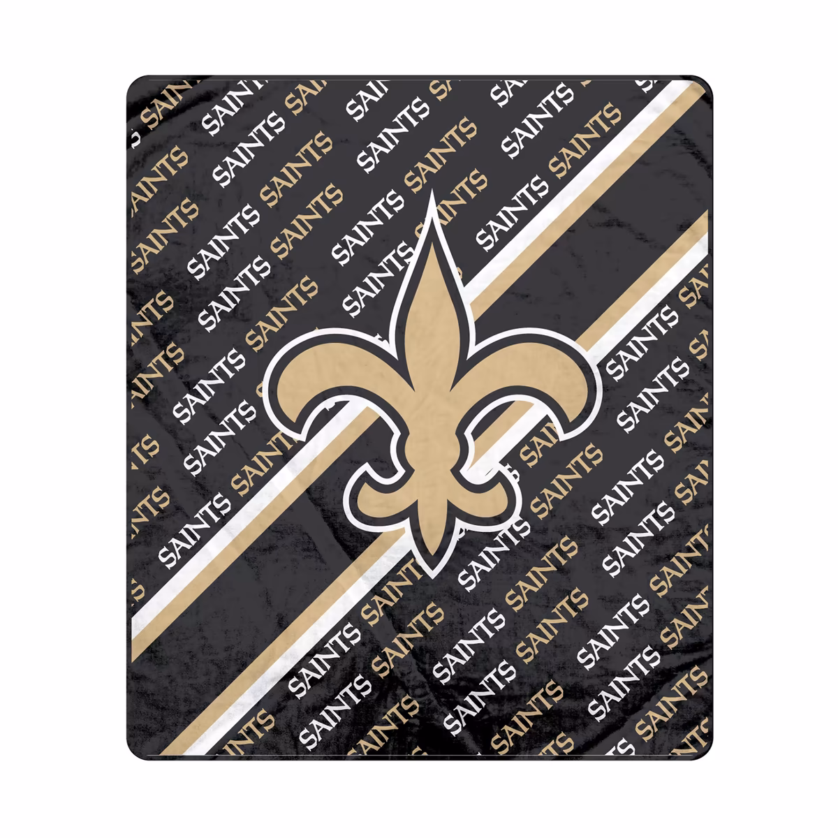 Pegasus New Orleans Saints 60" x 70" Diagonal Lined Wordmark Ultra Soft Blanket
