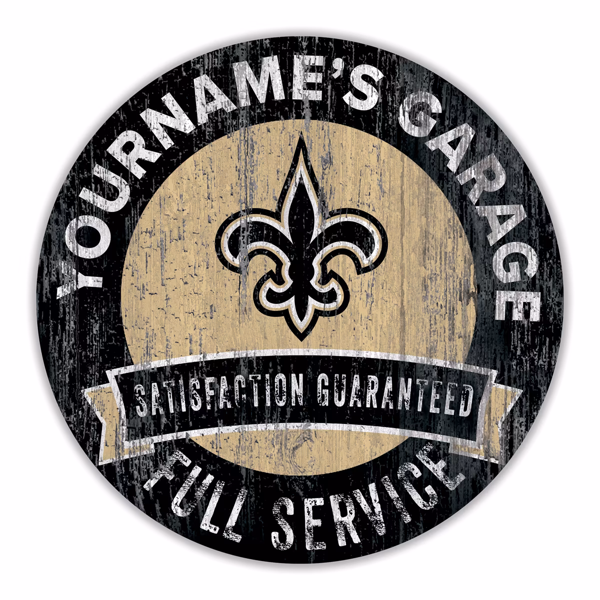 New Orleans Saints 16" Customizable Garage Circle 1 New Orleans Saints 16" Customizable Garage Circle